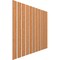 Ekena Millwork 48H x 3/8T Adjustable Wood Slat Wall Panel Kit w/ 4W Slats, Cherry contains 11 Slats SWW55X48X0375CH - alternate 6